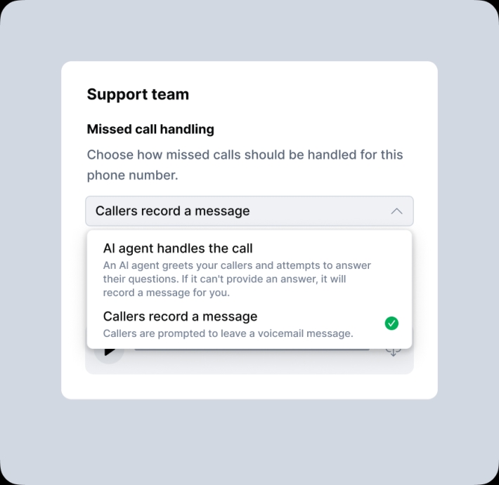 Missed calls handling in ring groups
