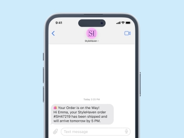 Showcase listings with rich RCS messages image