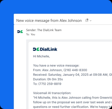 Streamline collaboration with voicemail to email sharing