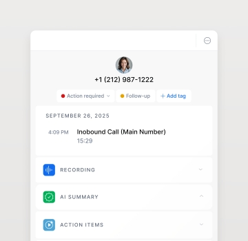 Easily sort conversations with AI call tagging