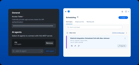 The settings managing connection with calendars