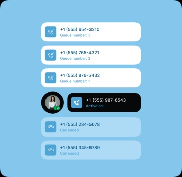 List of requested callbacks showing smooth workflow