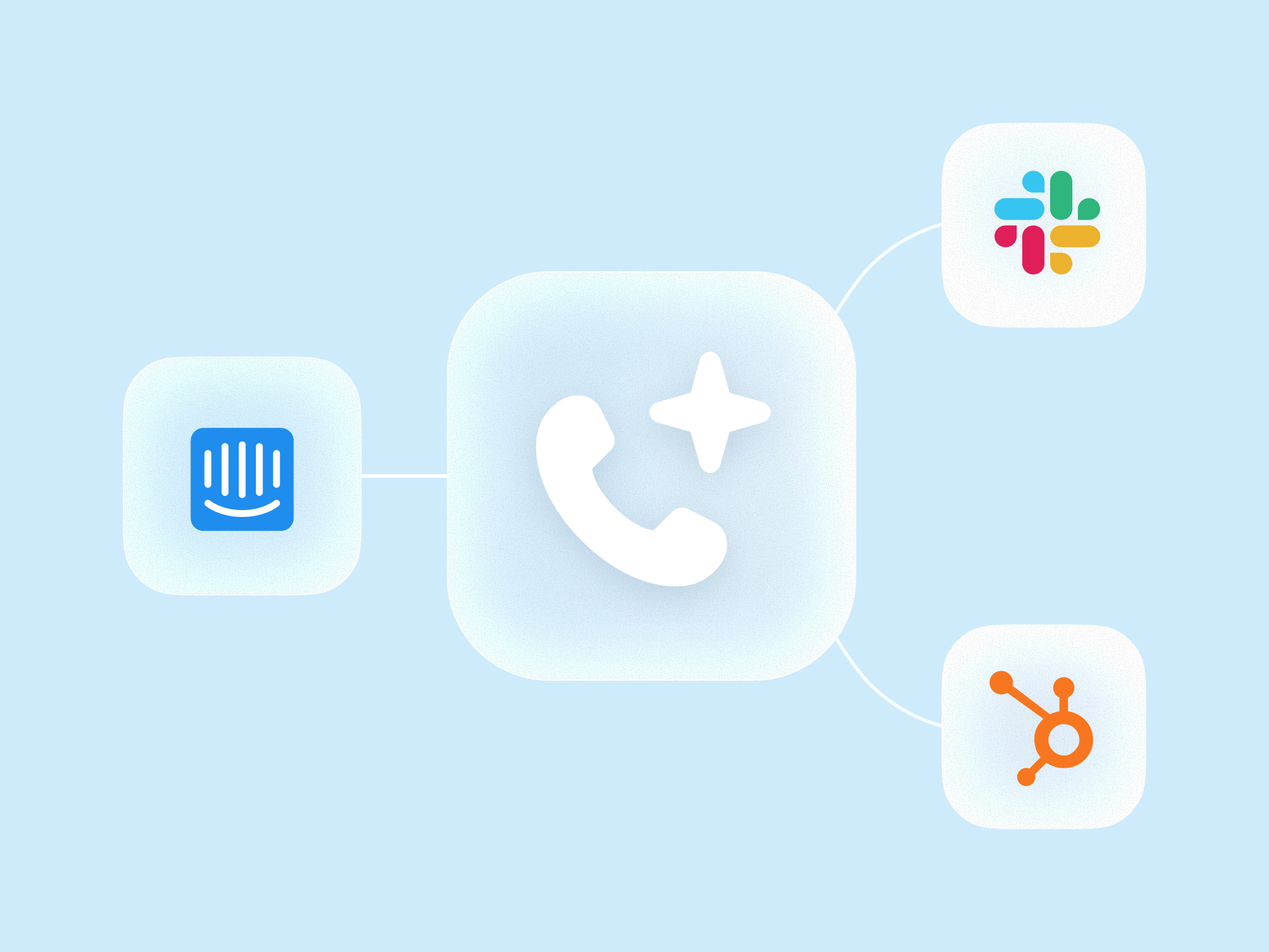 AI voice agent with access to HubSpot, Intercom, and Slack