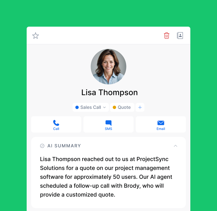 Never miss the key details with AI call summaries