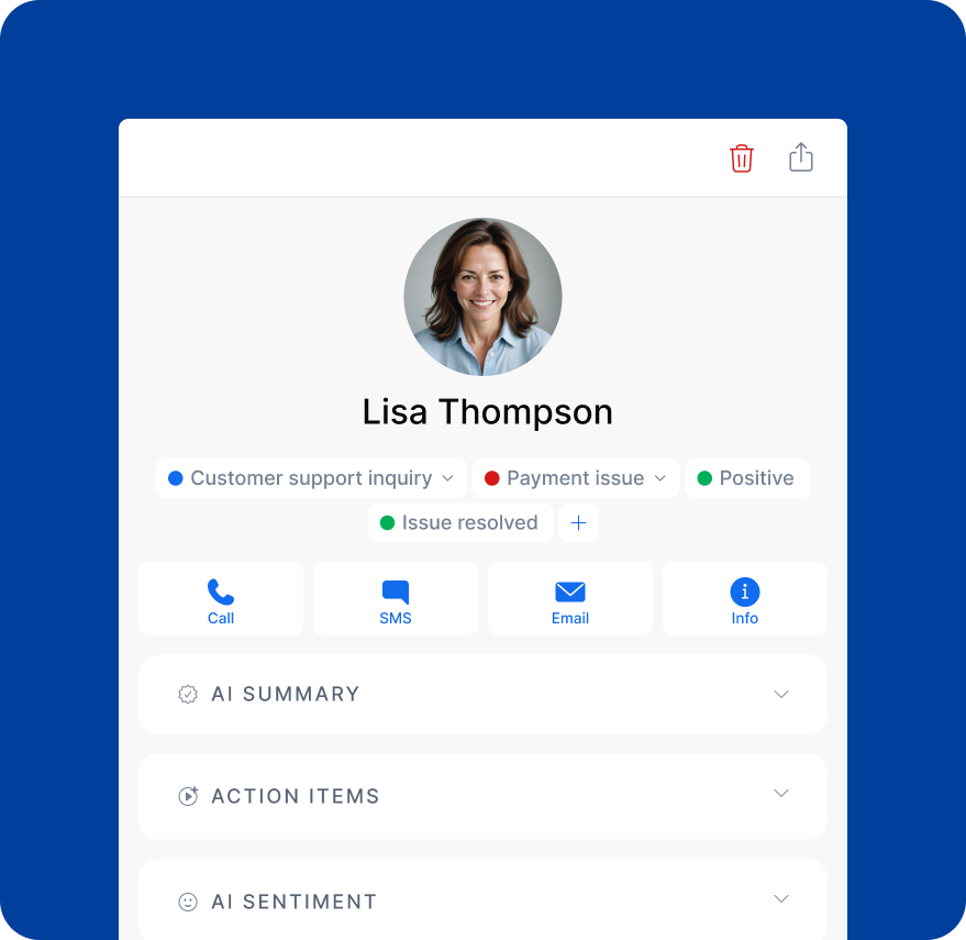 Easily sort conversations with AI call tagging