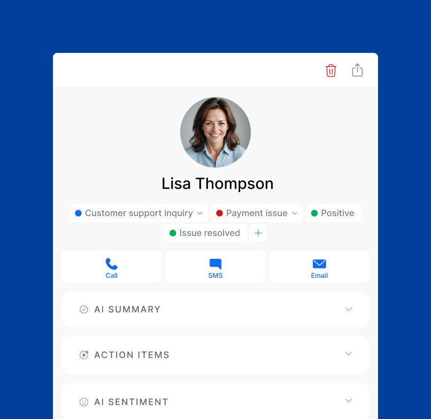 Easily sort conversations with AI call tagging