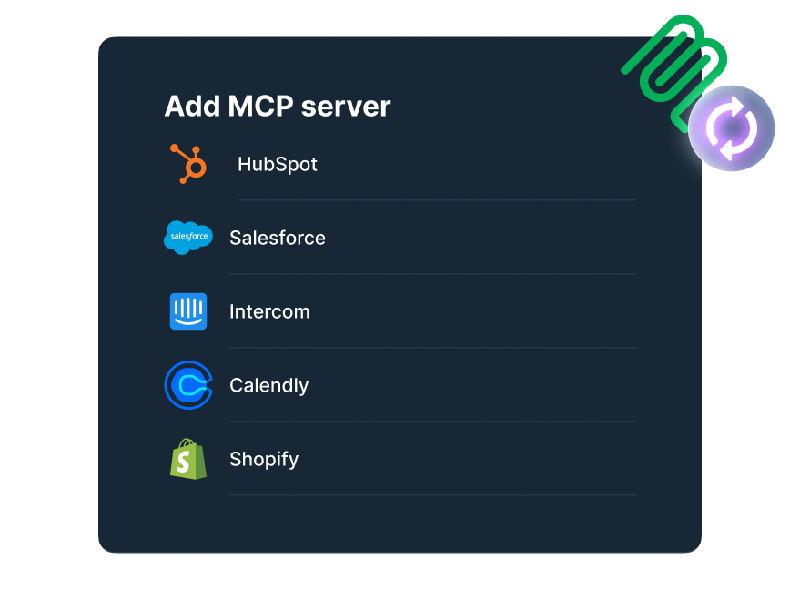Connect the agent to your business tools image