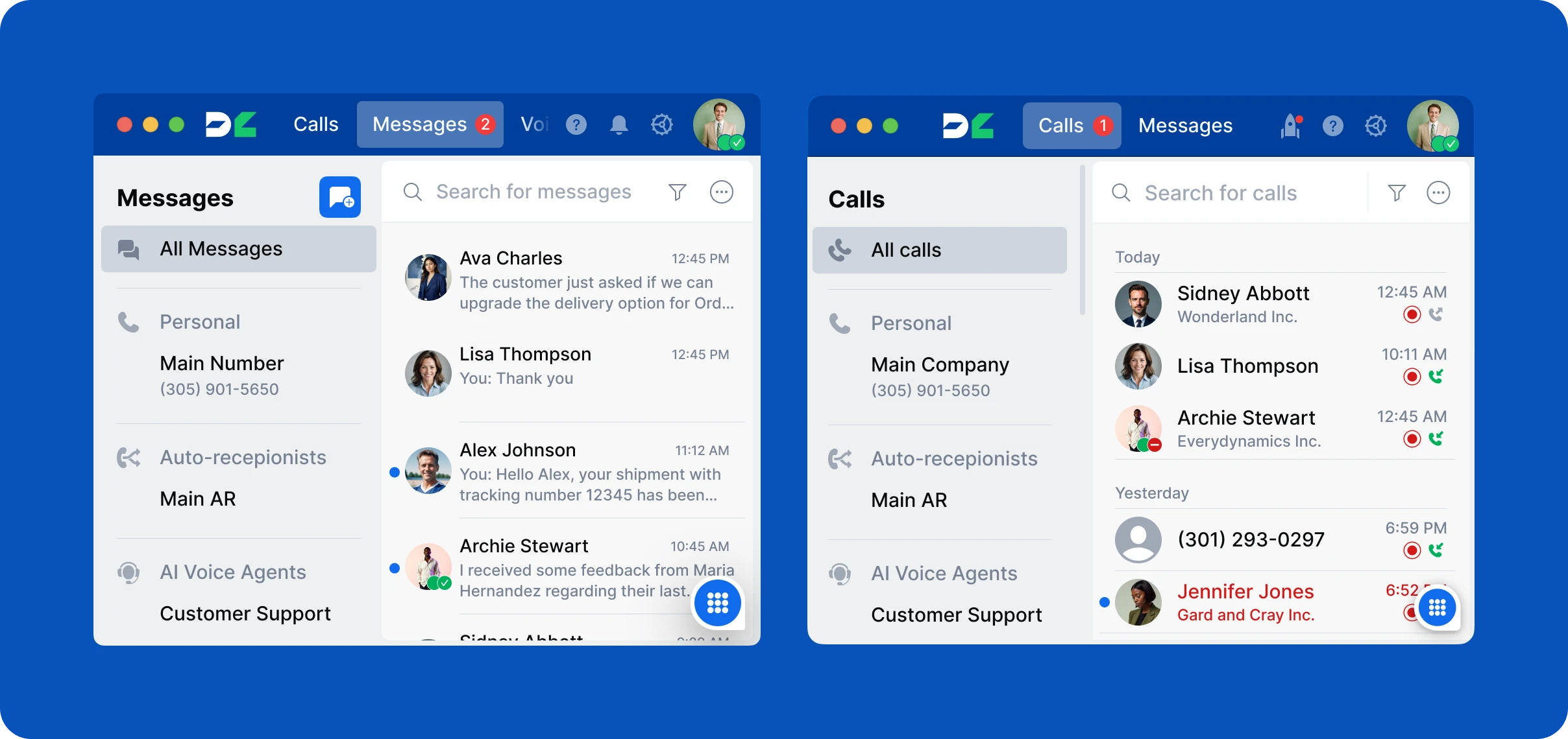 Manage calls and messages in one place image