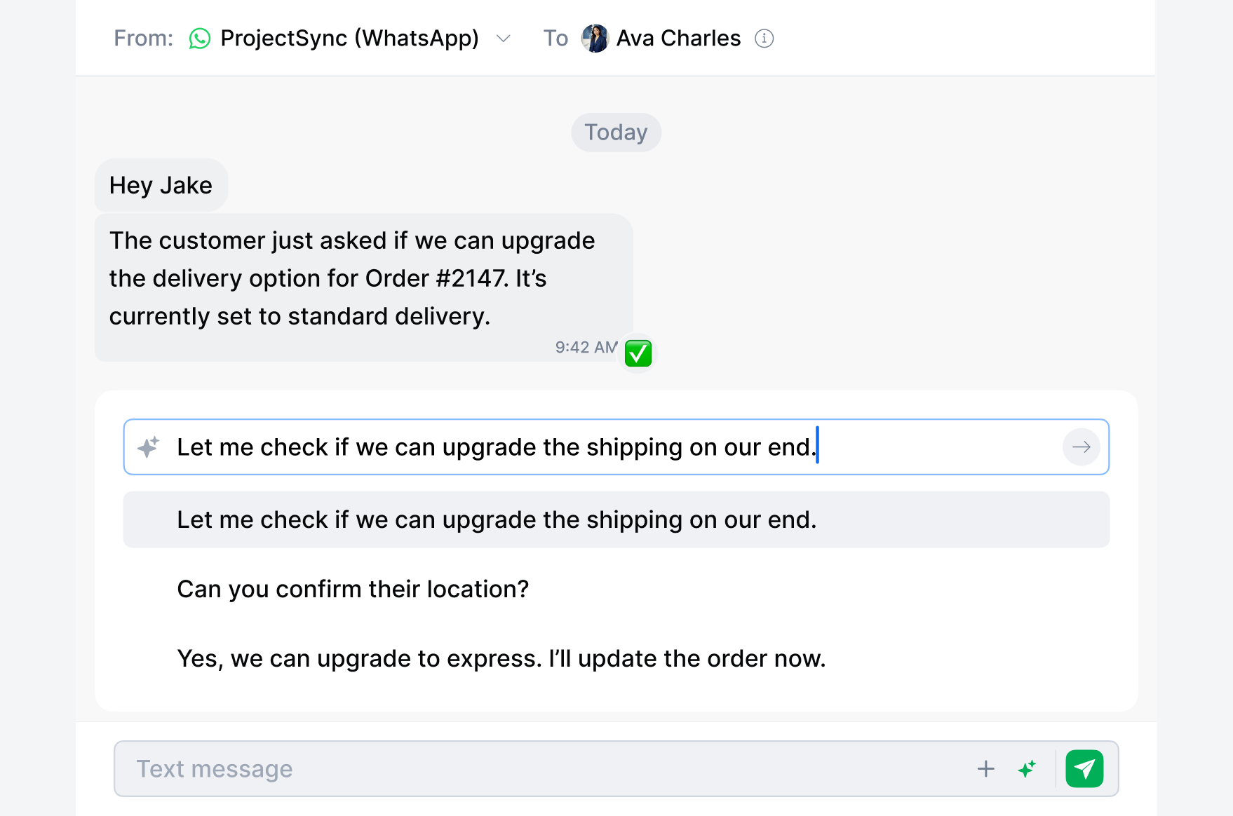 Deliver faster conversations with AI-powered messaging image