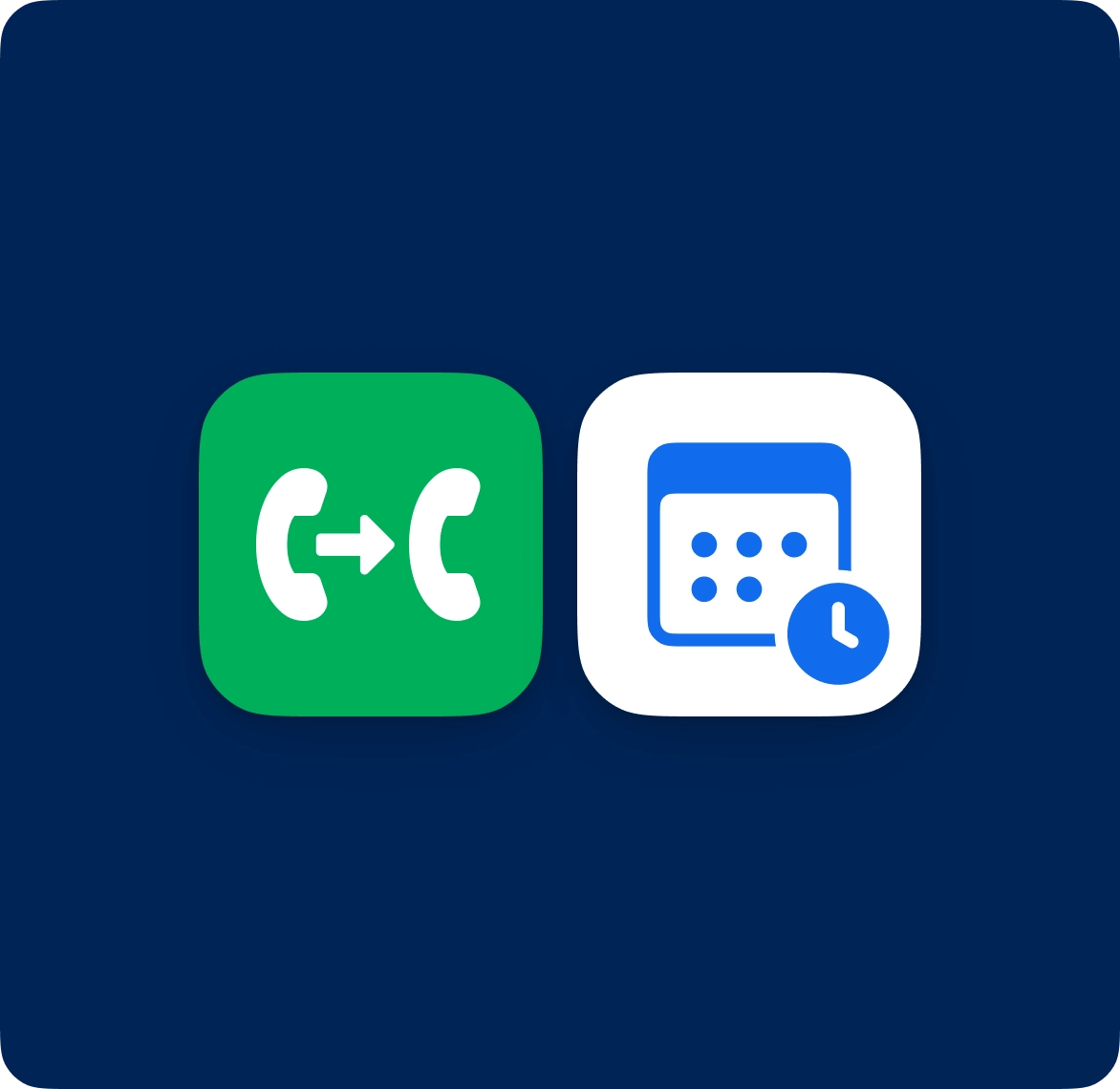 Seamless call transfer from customer through call forwarding system to agent