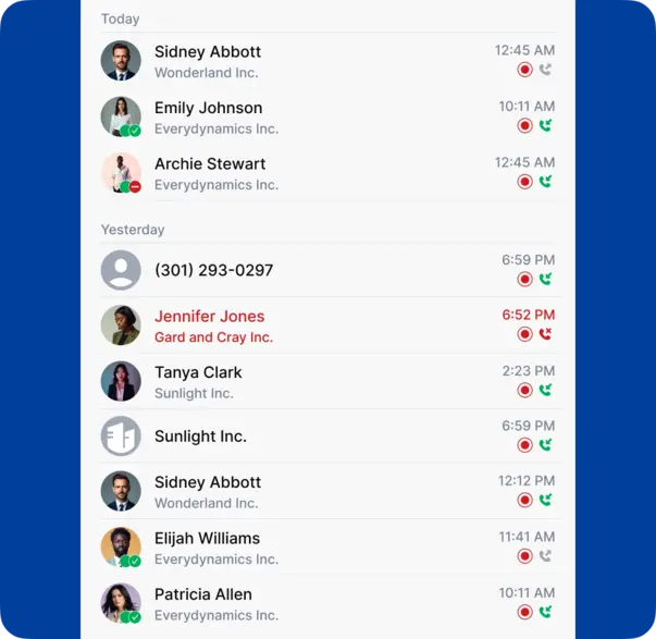 Increase employee efficiency with important call metrics right at hand image