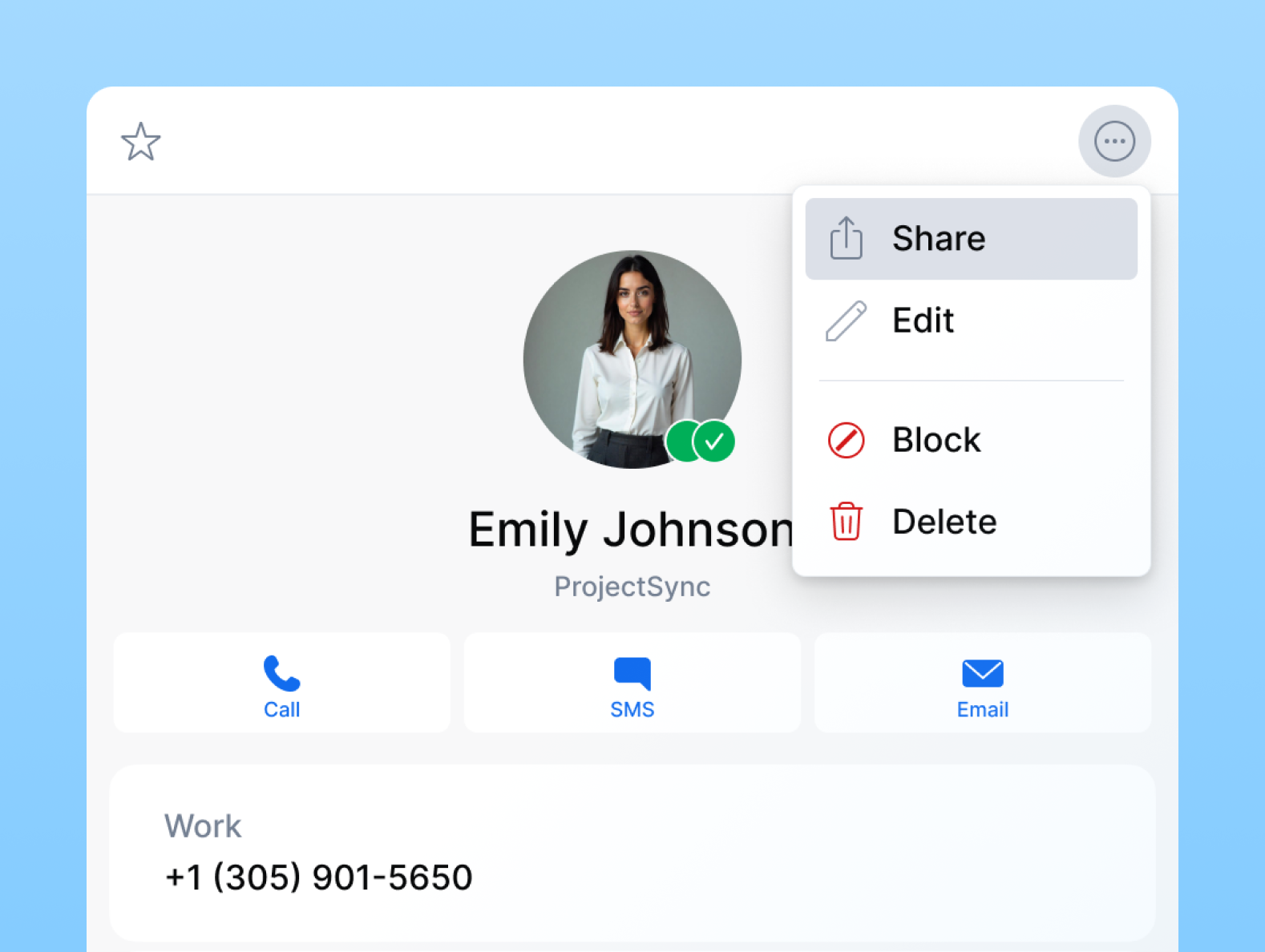 Share contacts instantly with your team image