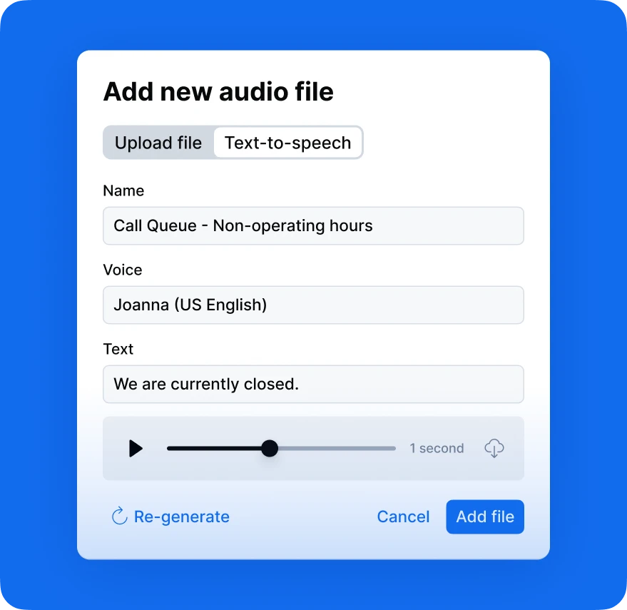 Customize the call queues to meet your business needs image