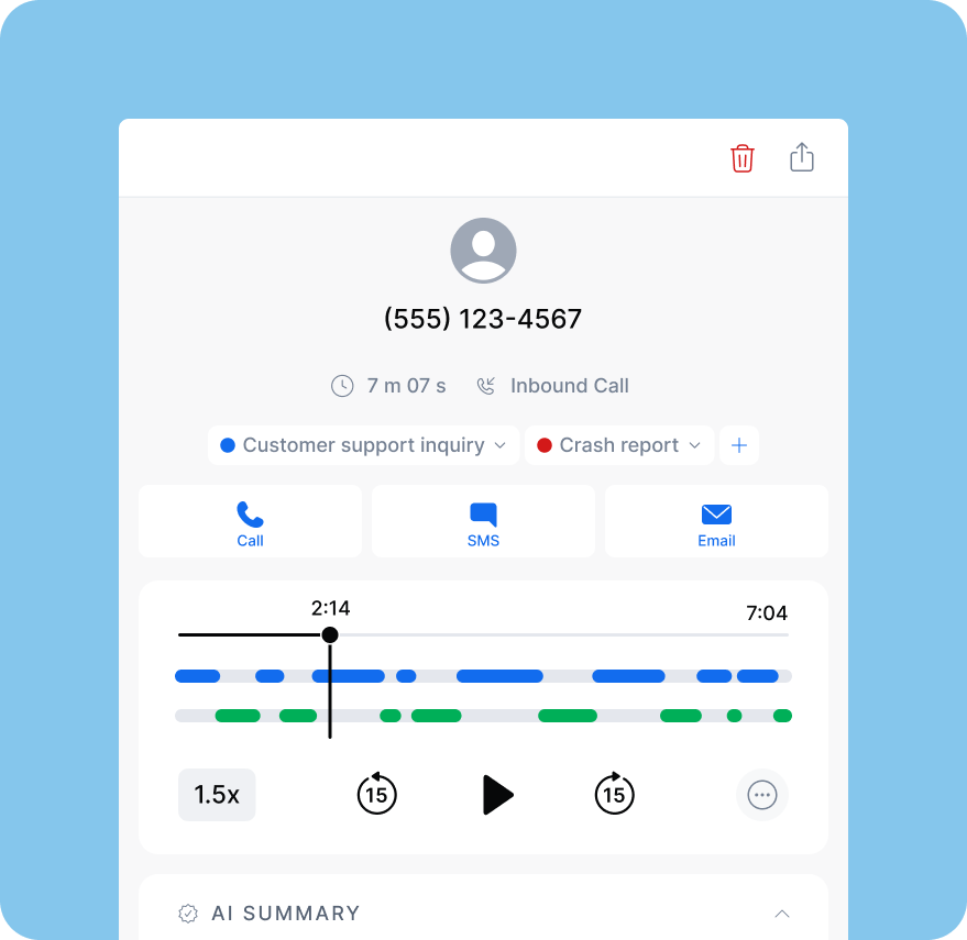 Secure compliance recordings interface