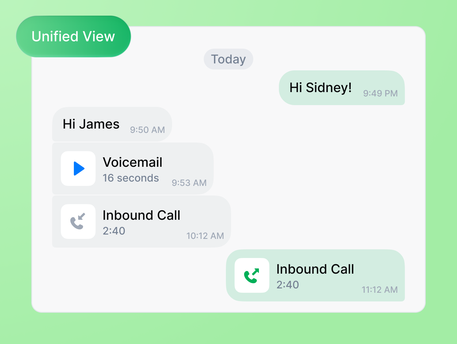 View Every Customer Interaction in One Thread image