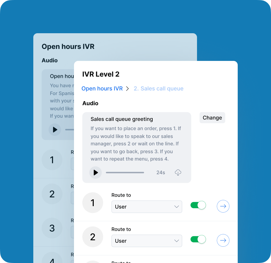 Easily build even the most complex IVR menus