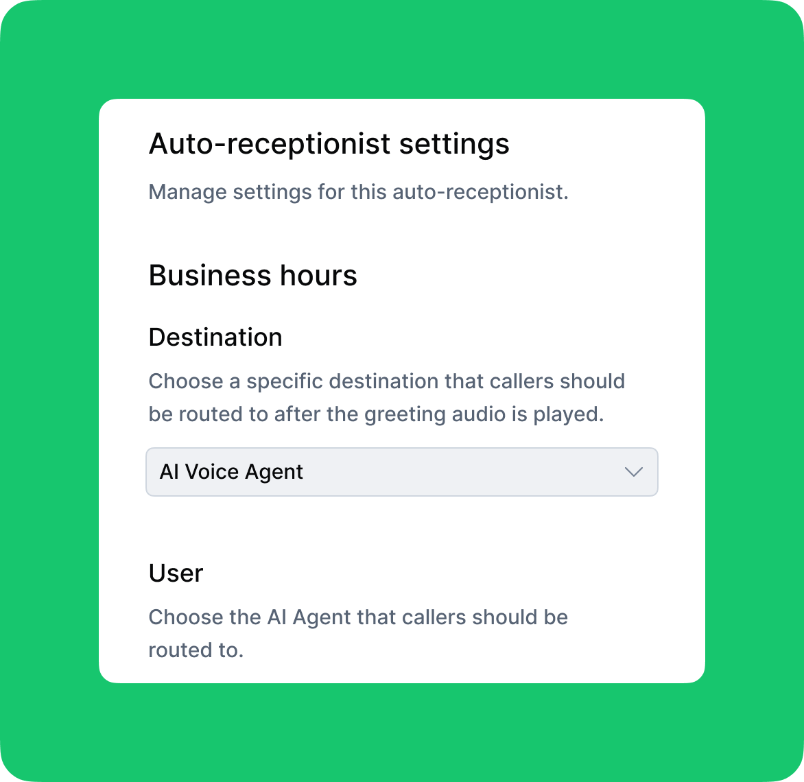 Business hours call routing
