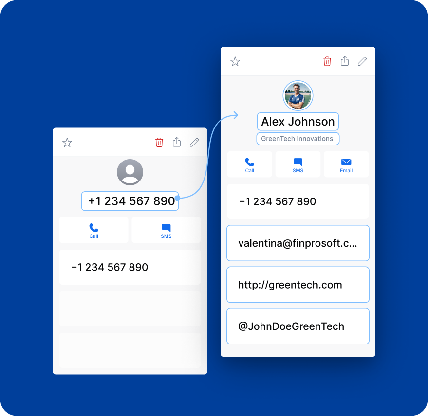 Key contact data for efficient outbound calling 