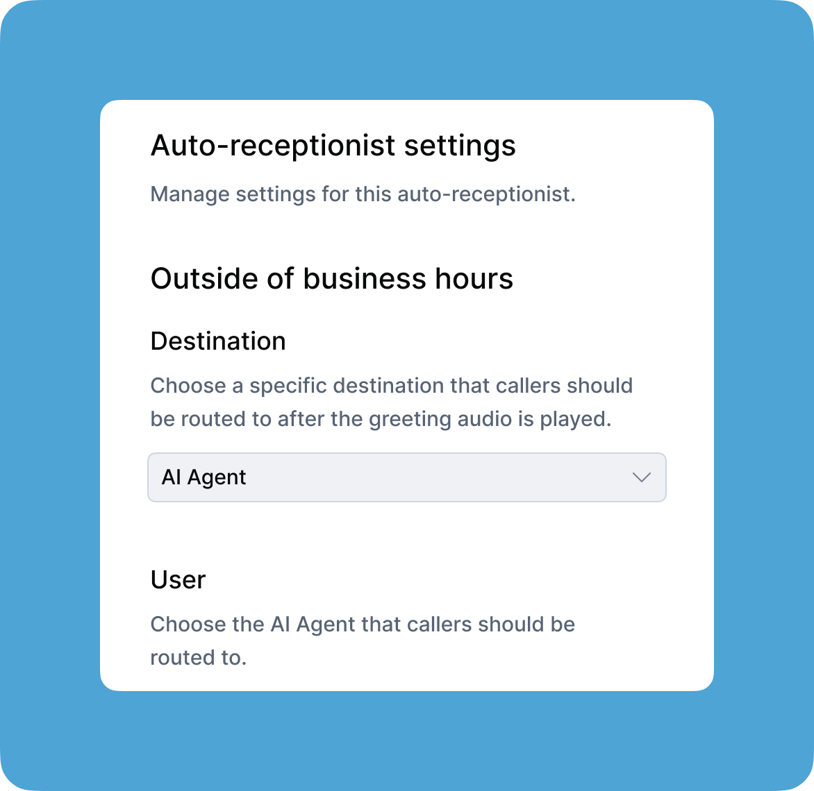 After-hours routing settings
