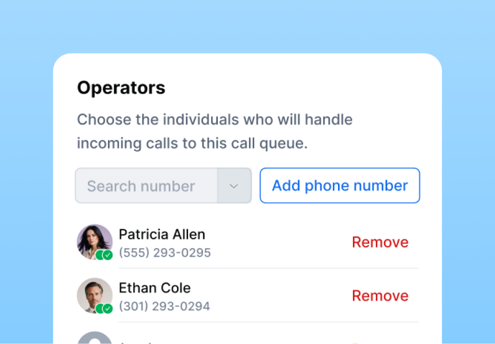 Share numbers and communication history image