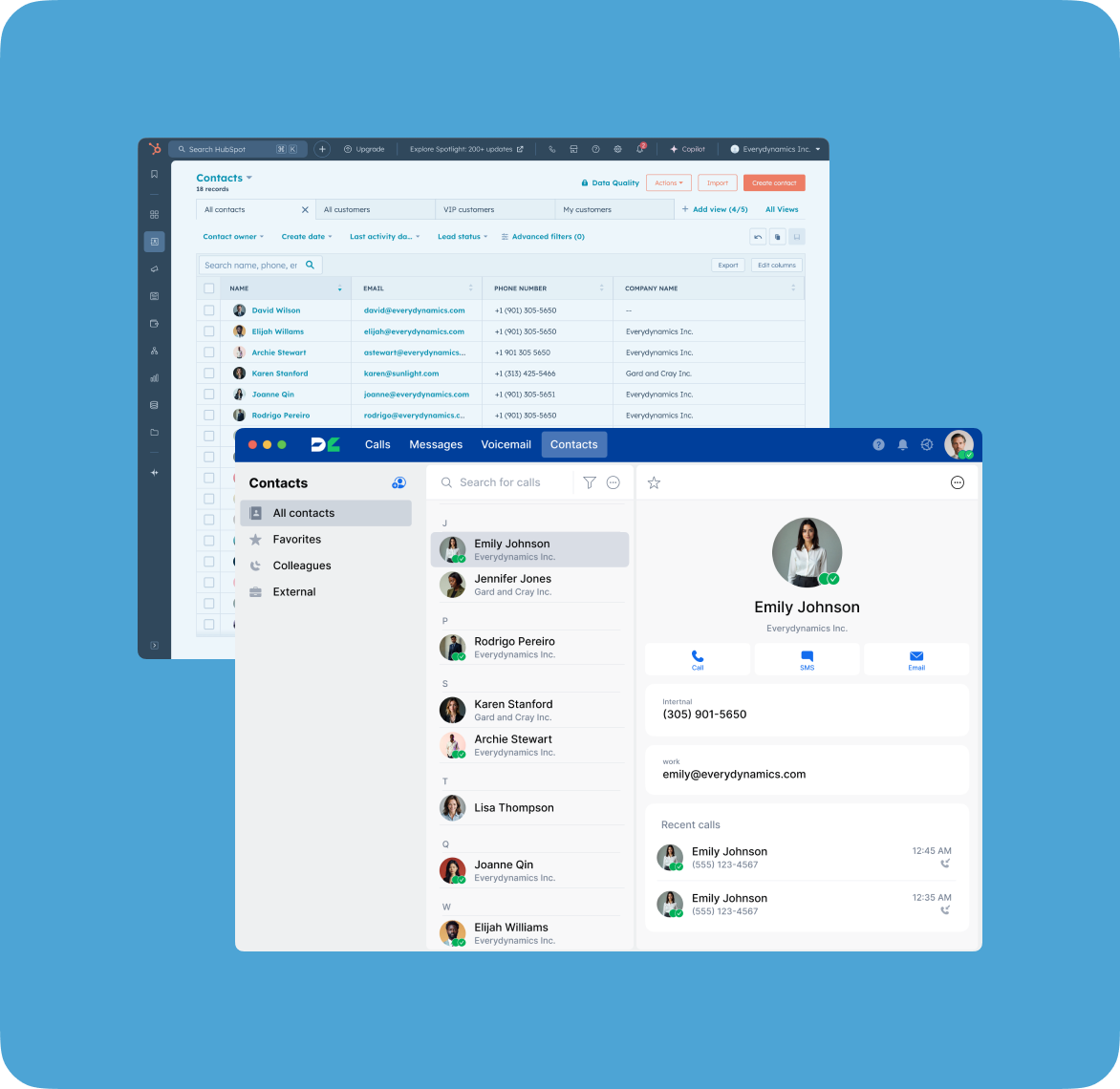DialLink - Hubspot sync