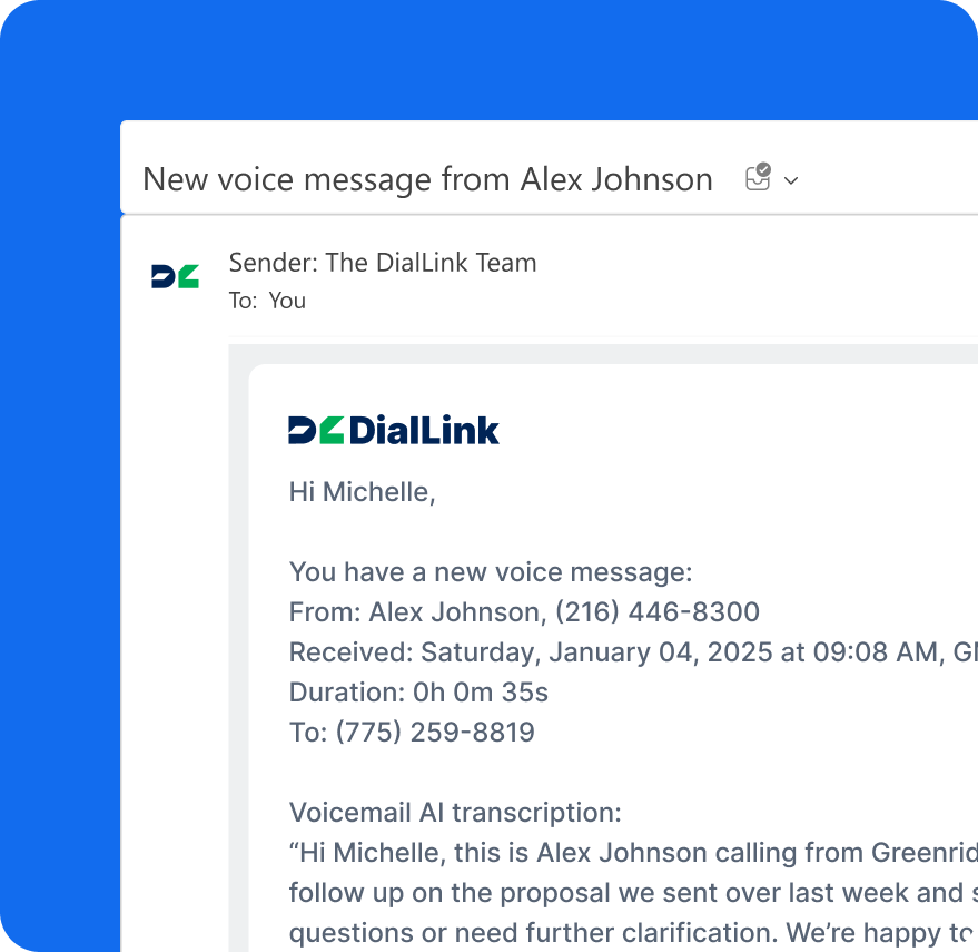 Streamline collaboration with voicemail to email sharing