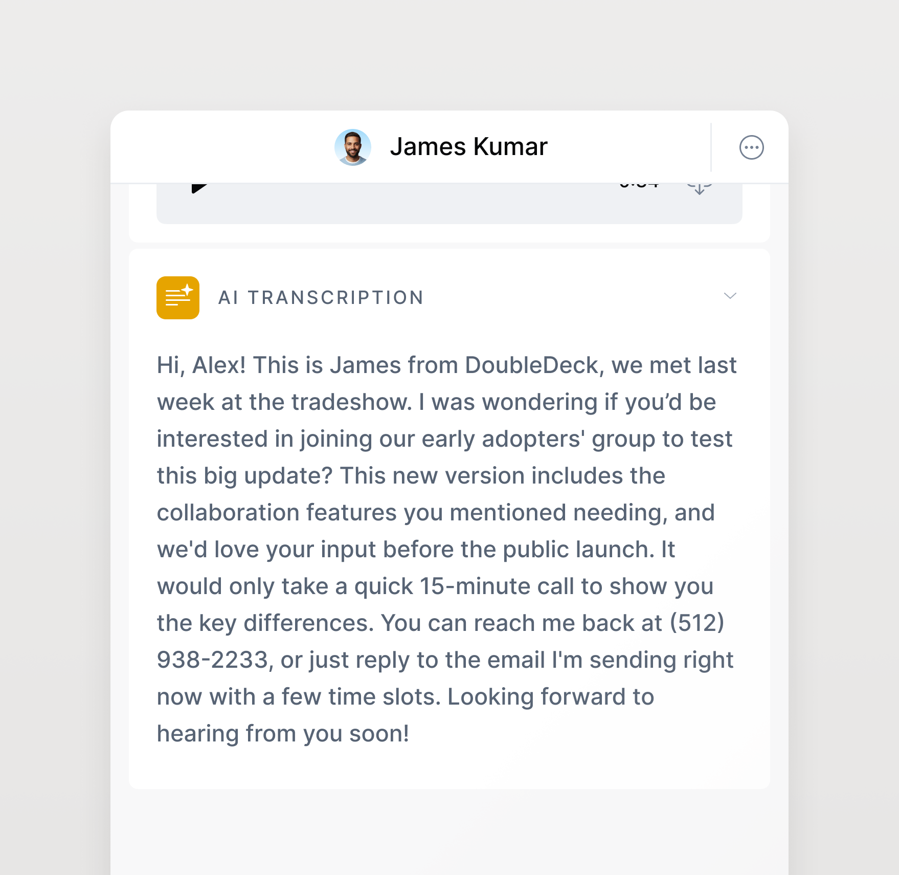 Save time with highly accurate transcriptions