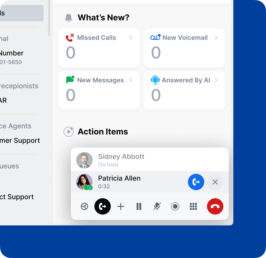 Warm call transfer with DialLink