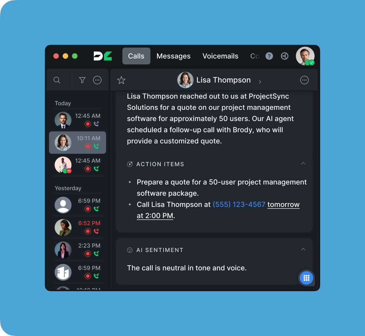 DialLink AI Transcription