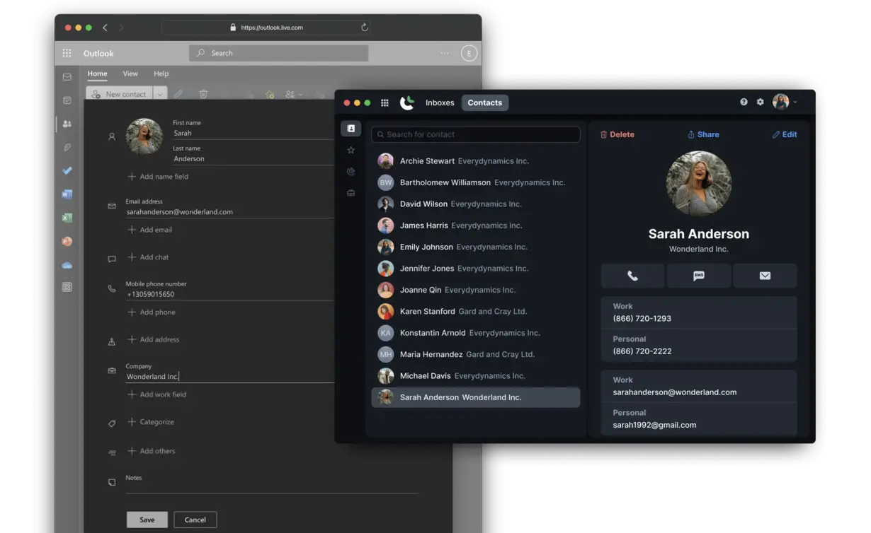 Microsoft Office 365 integration in DialLink Integration Marketplace