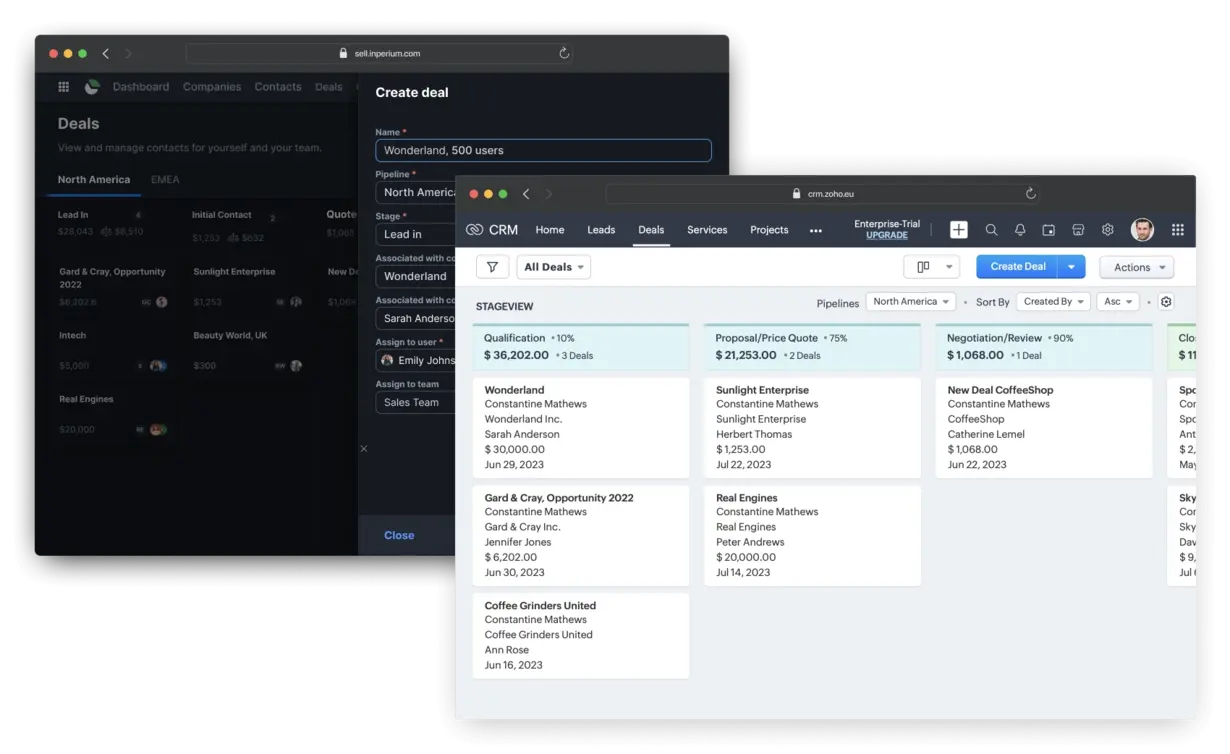 Zoho CRM integration for DialLink