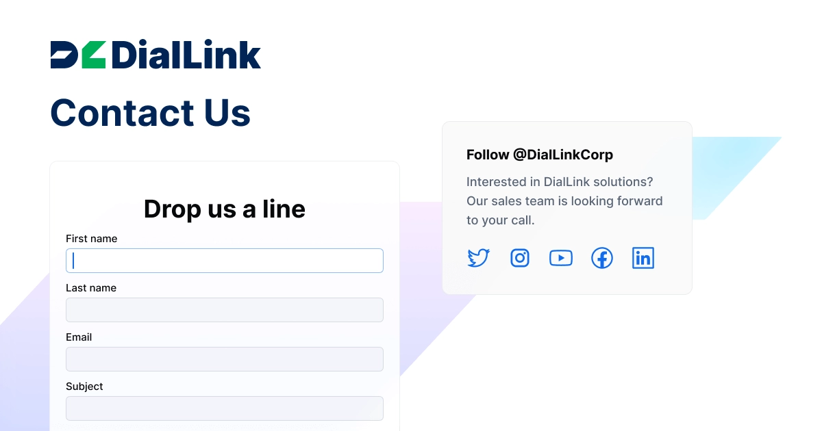 Get in Touch with the DialLink Sales Team | DialLink