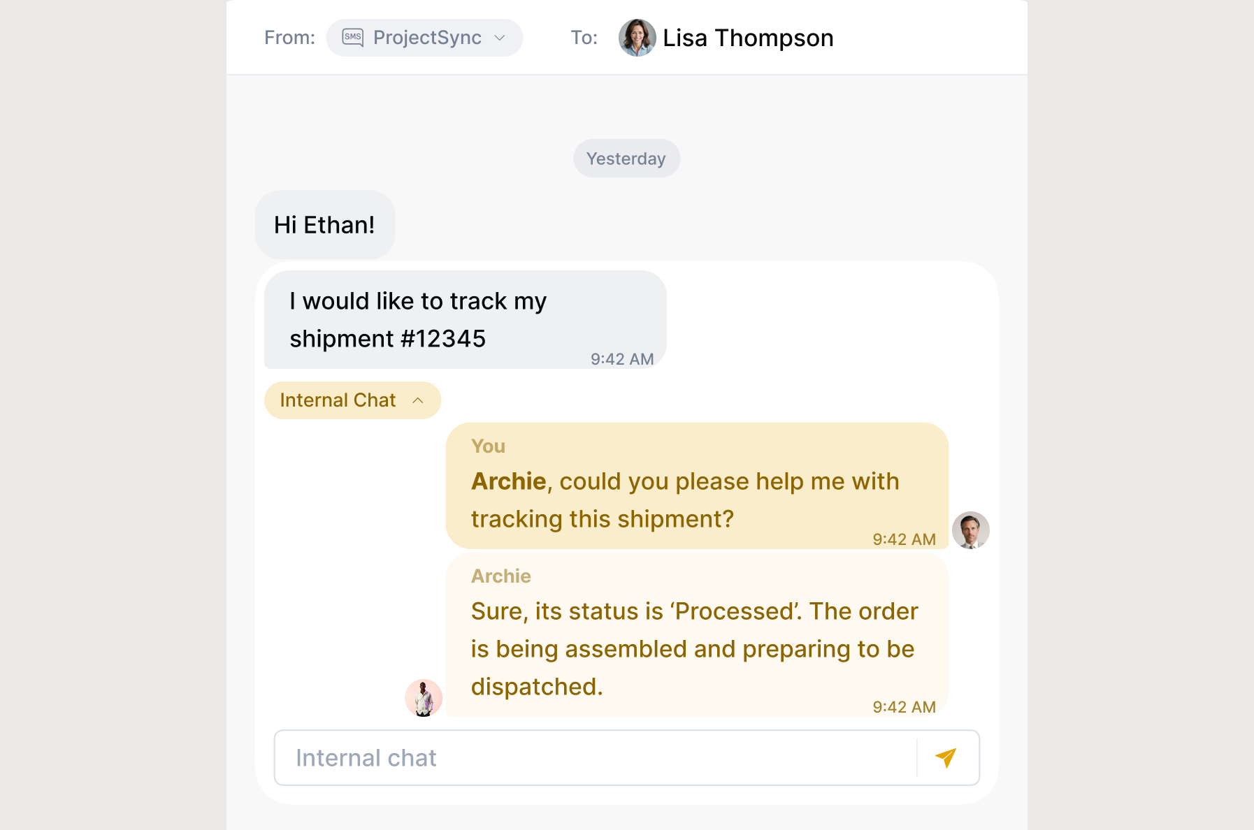 Collaborate internally without switching between apps image
