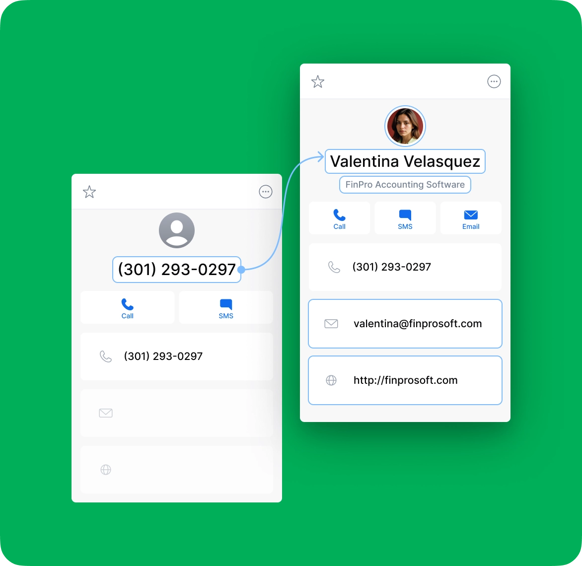 Save time on researching contact information