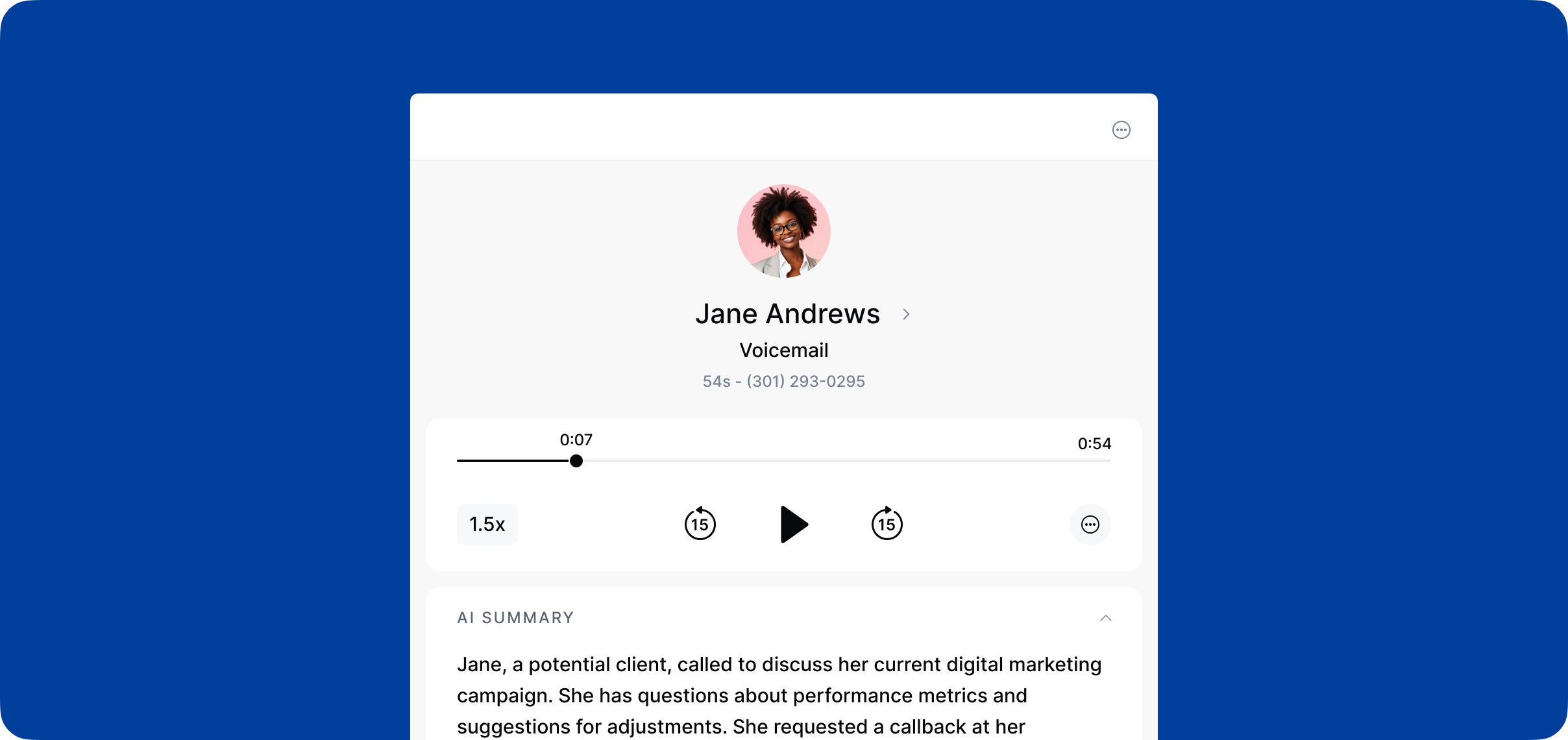 Visual voicemail that you can access anywhere, anytime