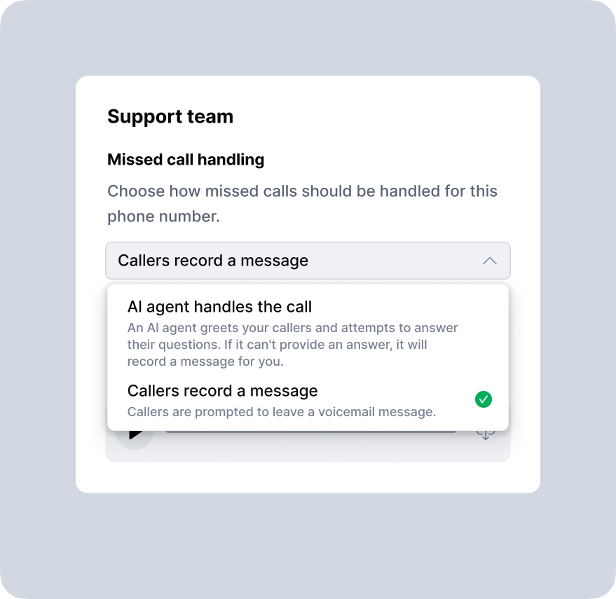 missed calls handling