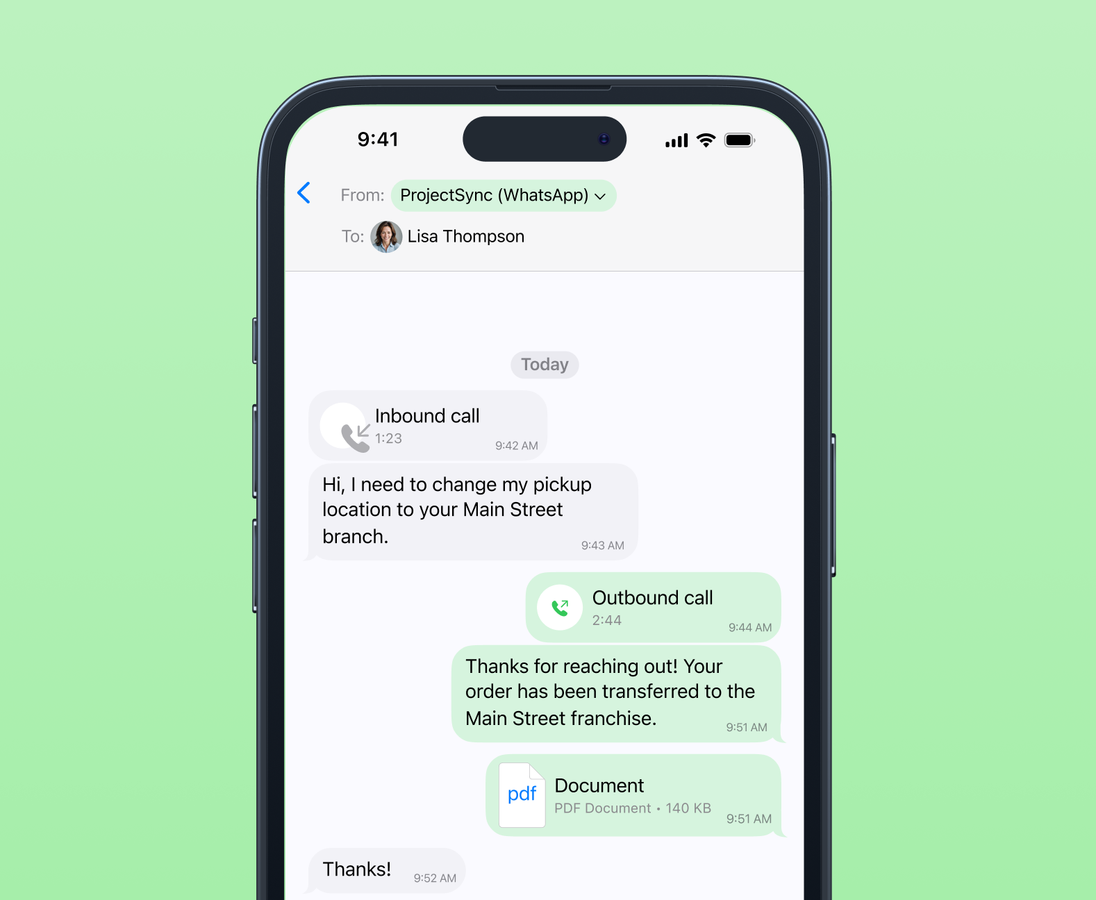 unified-call-text-view-mobile-app